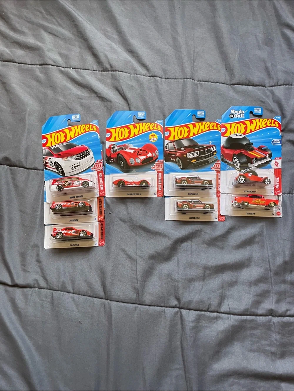 Hot Wheels Red Die-Cast Car Pack — Collectible Racing Vehicles